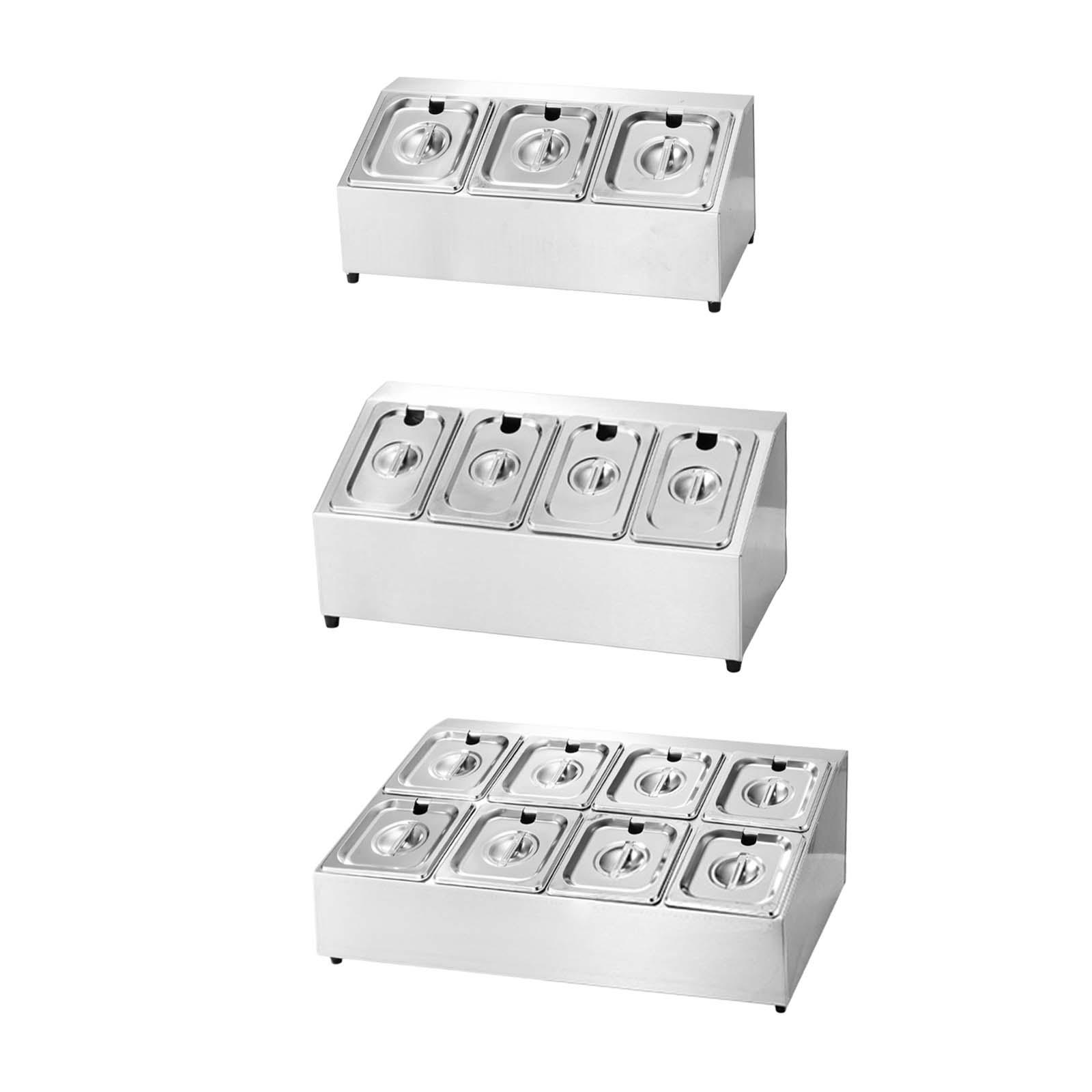 Food Storage Hot Box - Commercial Condiment Tray Server with Lid
