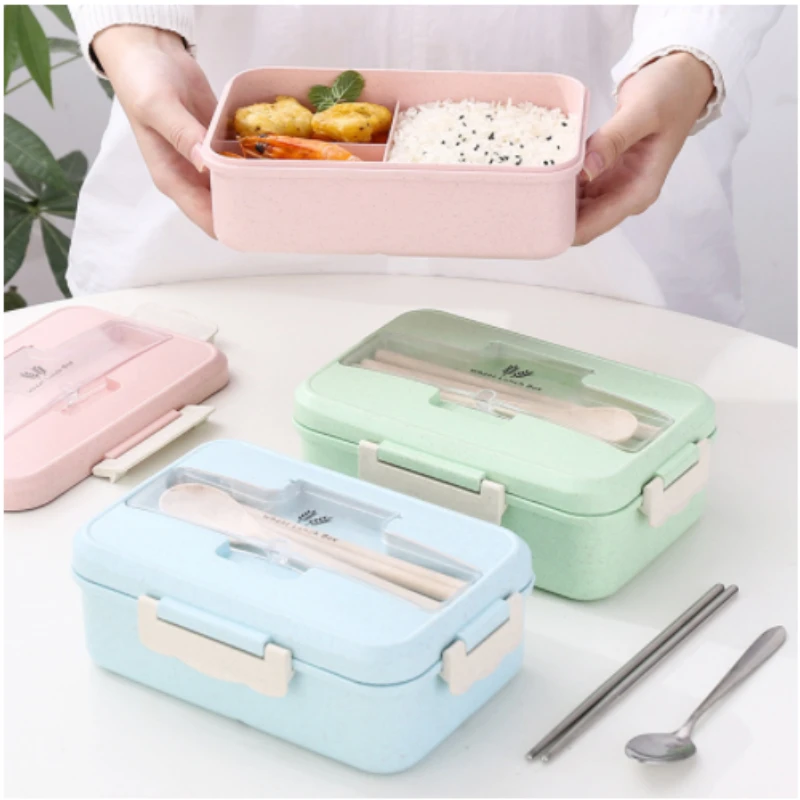 Food Storage Roll Bags - Microwave Lunch Box Wheat Straw Dinnerware