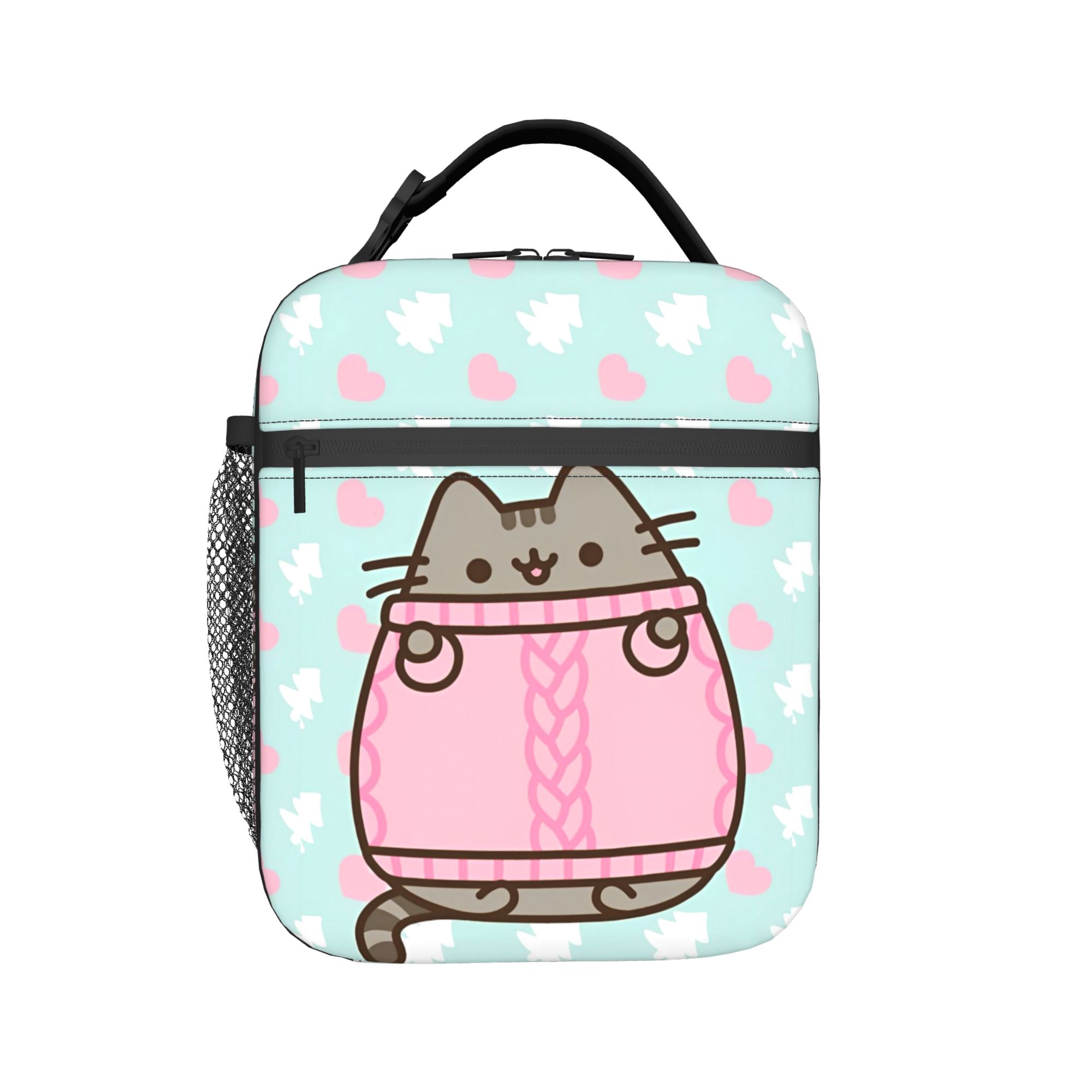 Food Storage Roll Bags - Cute Cat Insulated Lunch Bags Portable