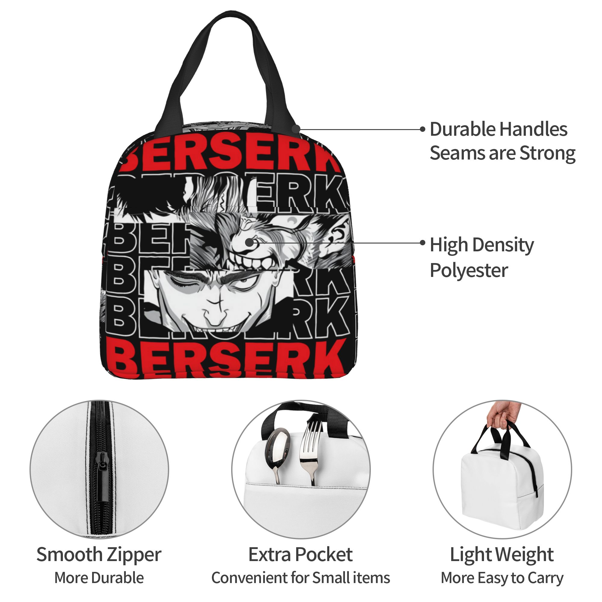Food Storage Roll Bags - B-Berserks Thermal Insulated Lunch Bag Brand