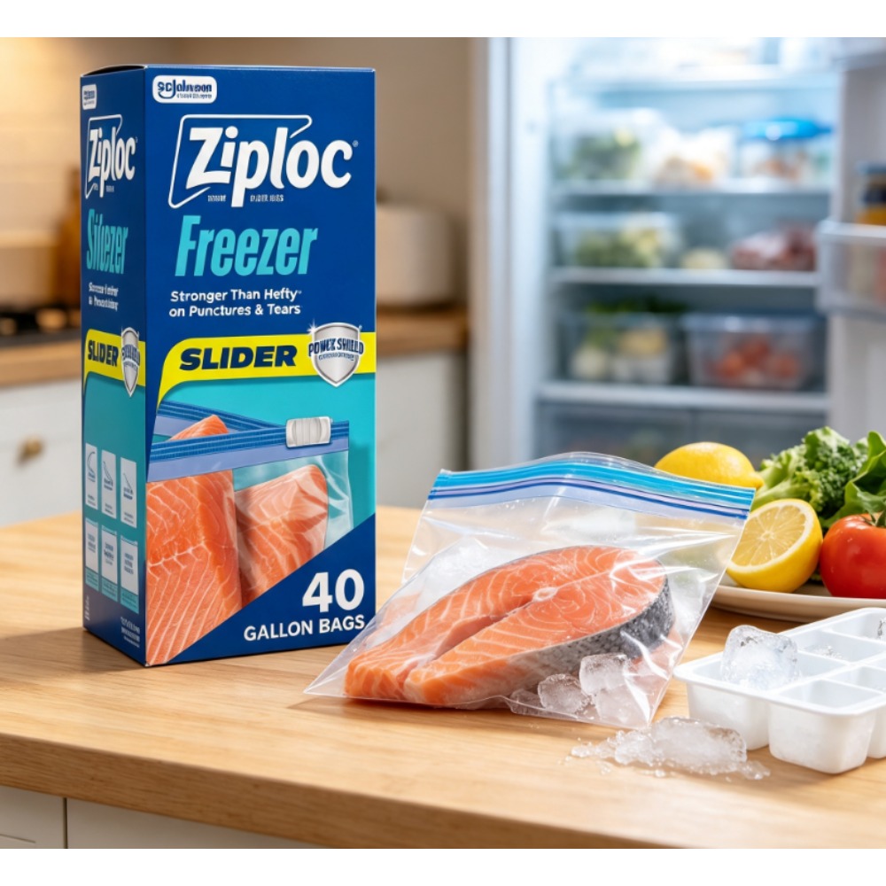 Food Storage Technology - Ziploc Brand Slider Gallon Freezer Food