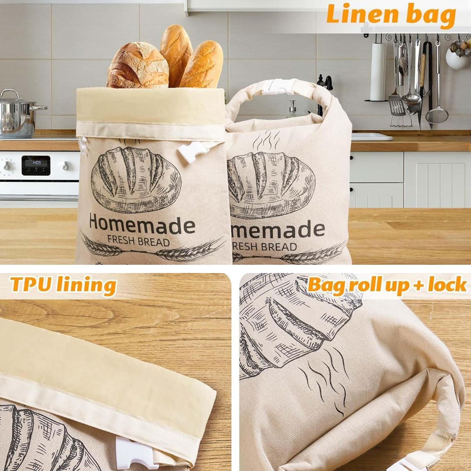 Linen Bread Bag Reusable Bags  - Food Storage Reusable Bags review and price