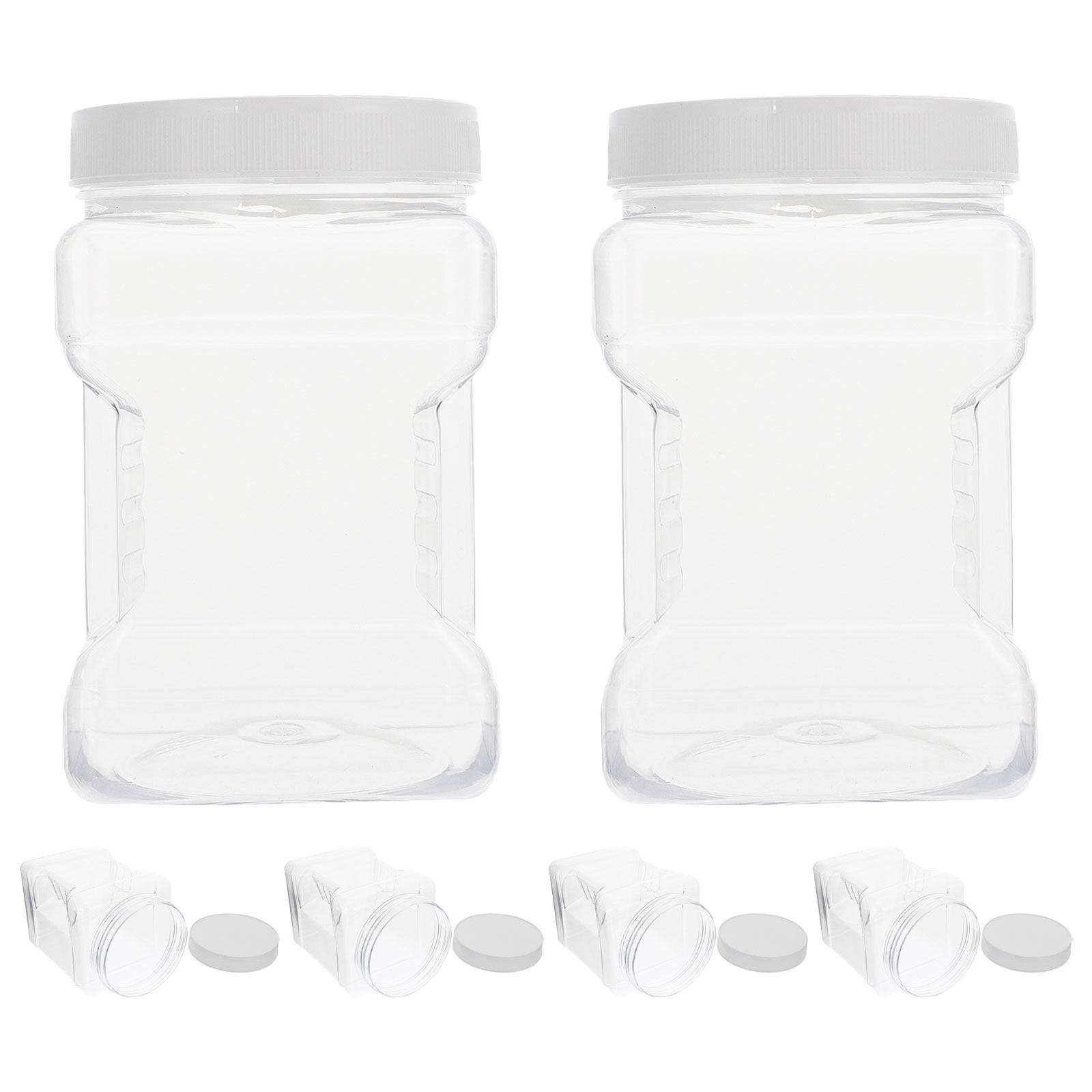 6Pcs Transparent Square Canist - Food Storage Kitchen review and price