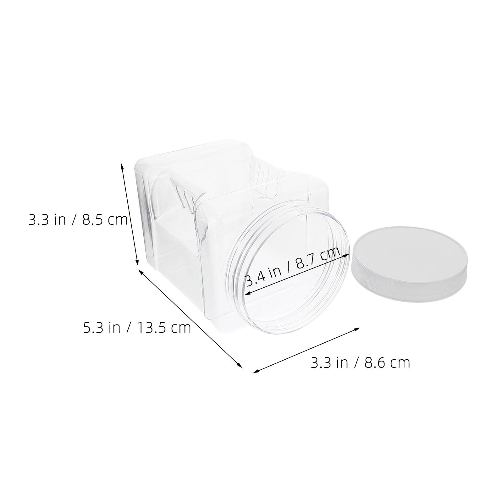6Pcs Transparent Square Canist - Food Storage Kitchen review and price