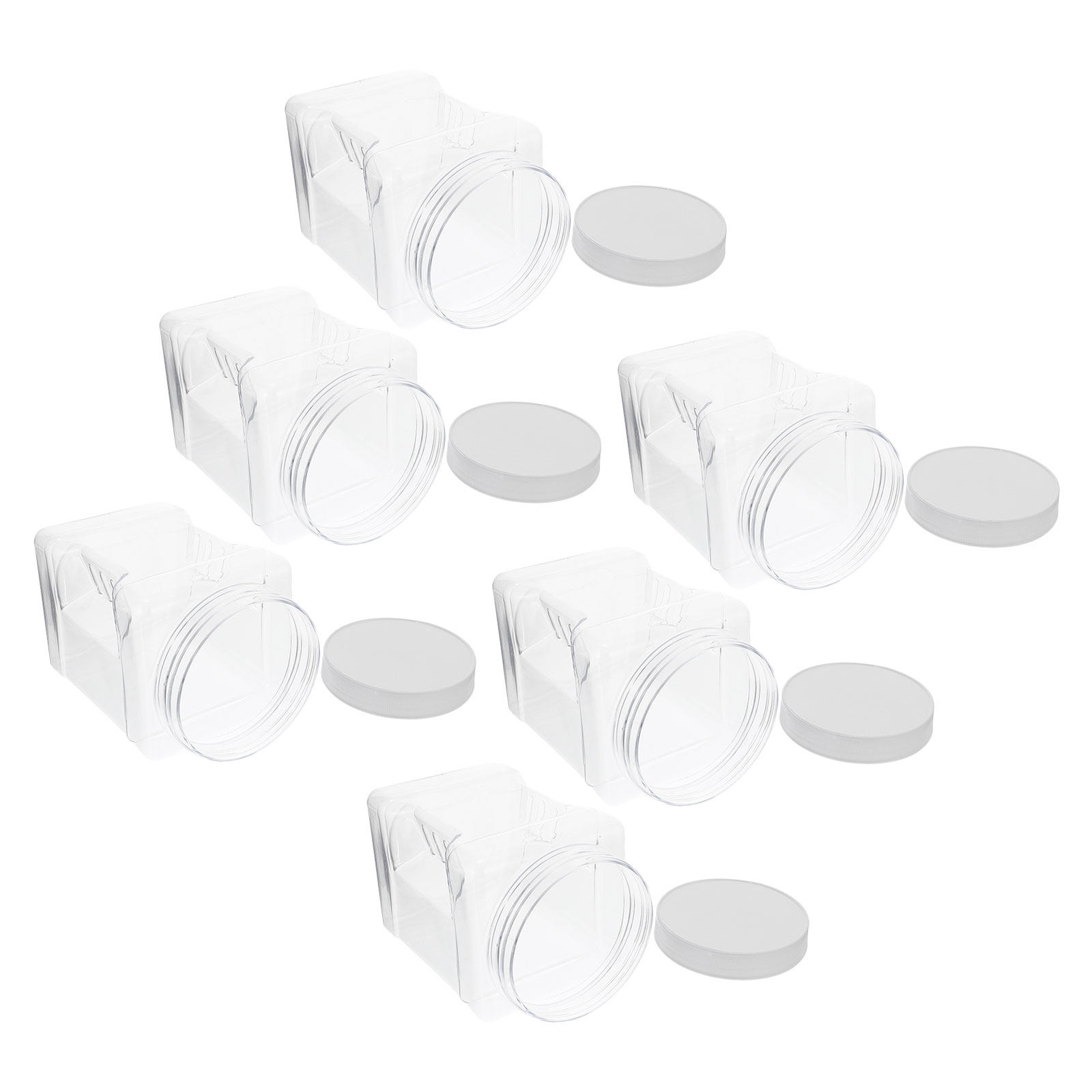 6Pcs Transparent Square Canist - Food Storage Kitchen review and price