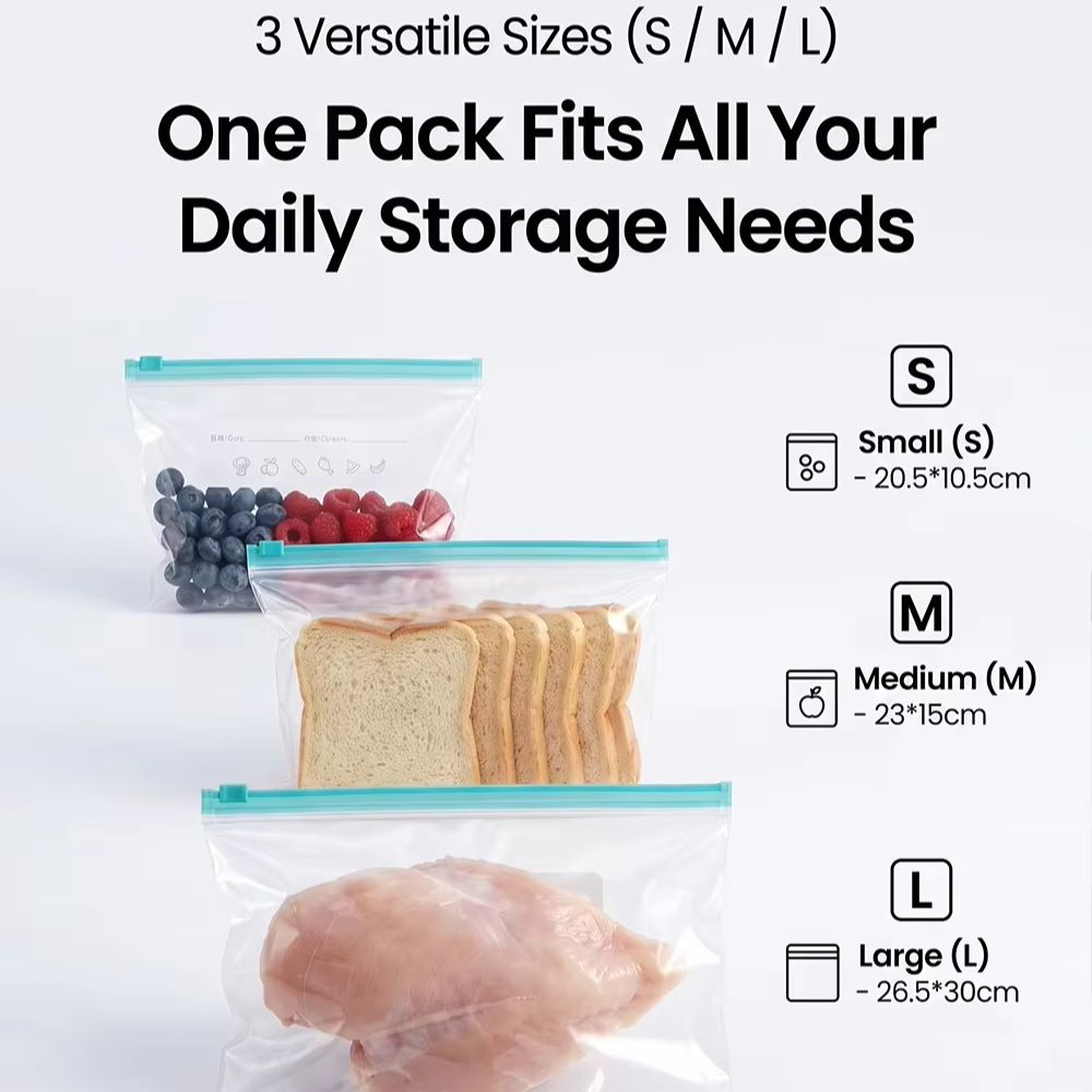 Zip Lock Food Storage Bags Thi - Food Storage Reusable Bags review and price