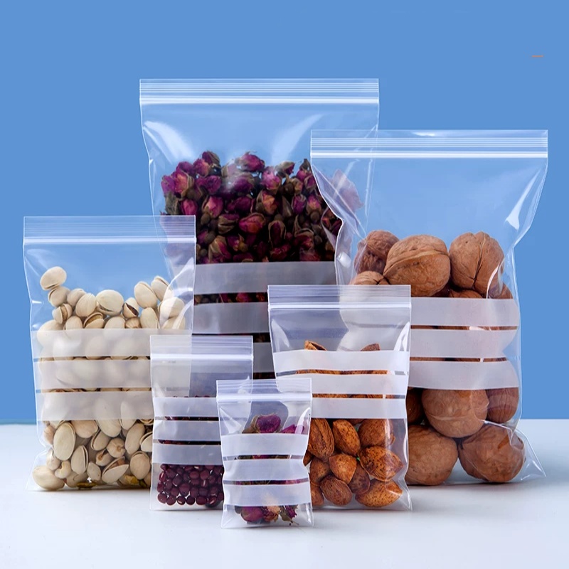 200PCS PE Clear Plastic Writin - Food Storage Roll Bags review and price