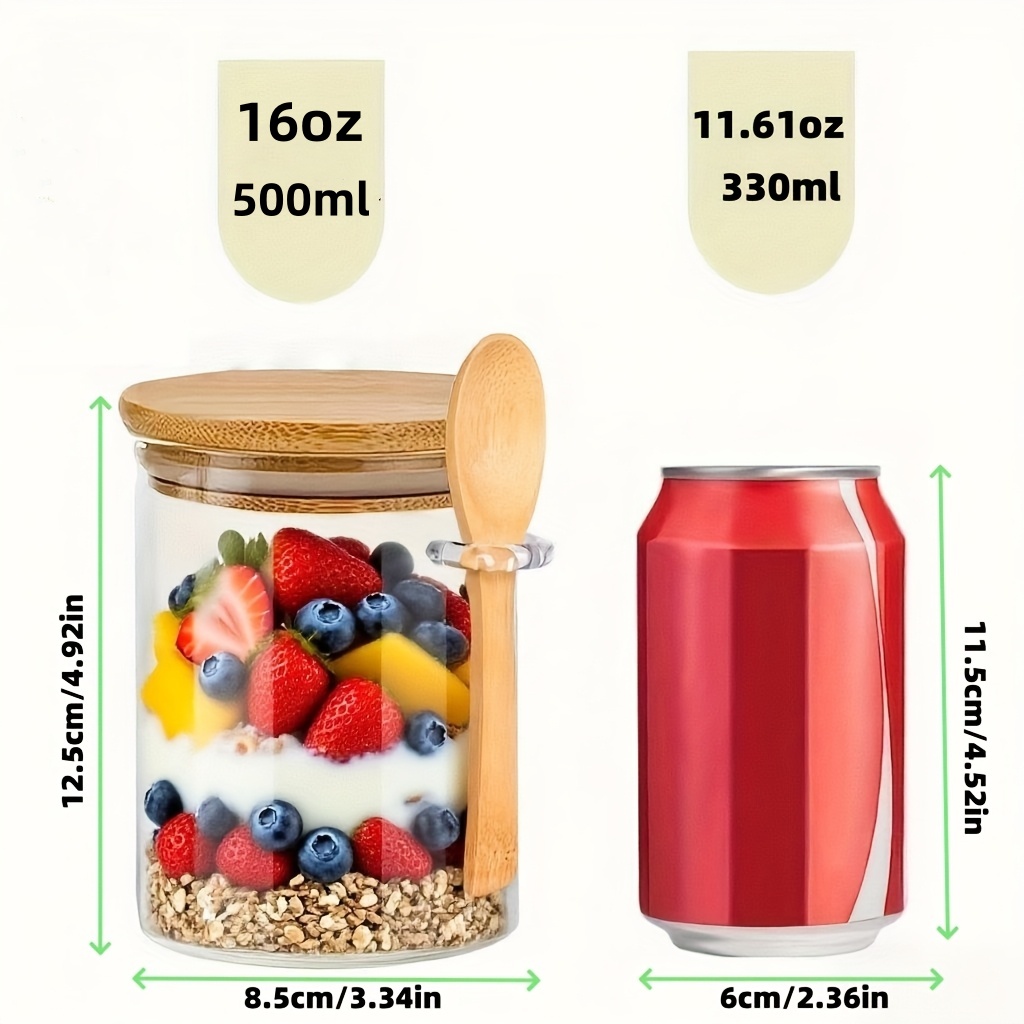 1/2/4/8Pcs Oatmeal Glass Cup S - Food Storage Yogurt review and price