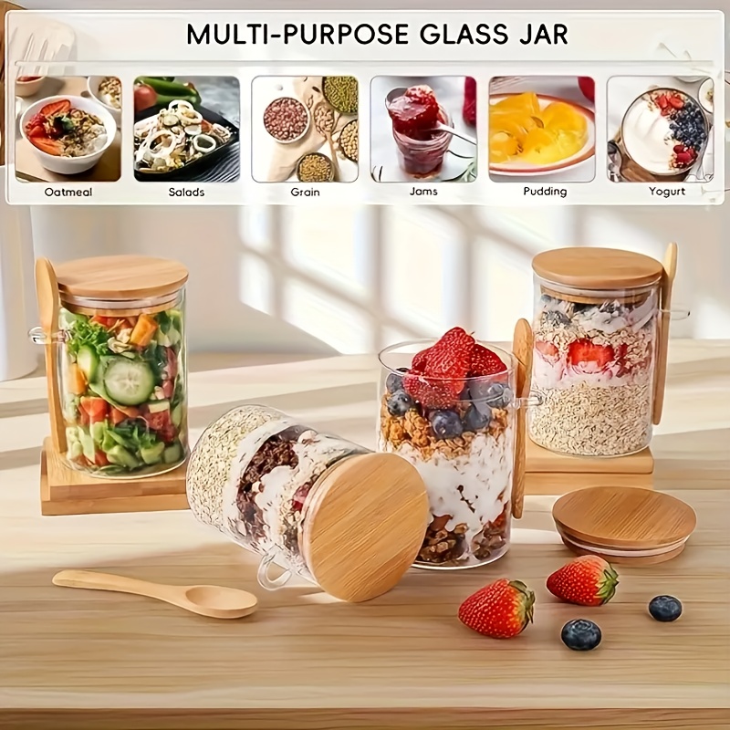 1/2/4/8Pcs Oatmeal Glass Cup S - Food Storage Yogurt review and price