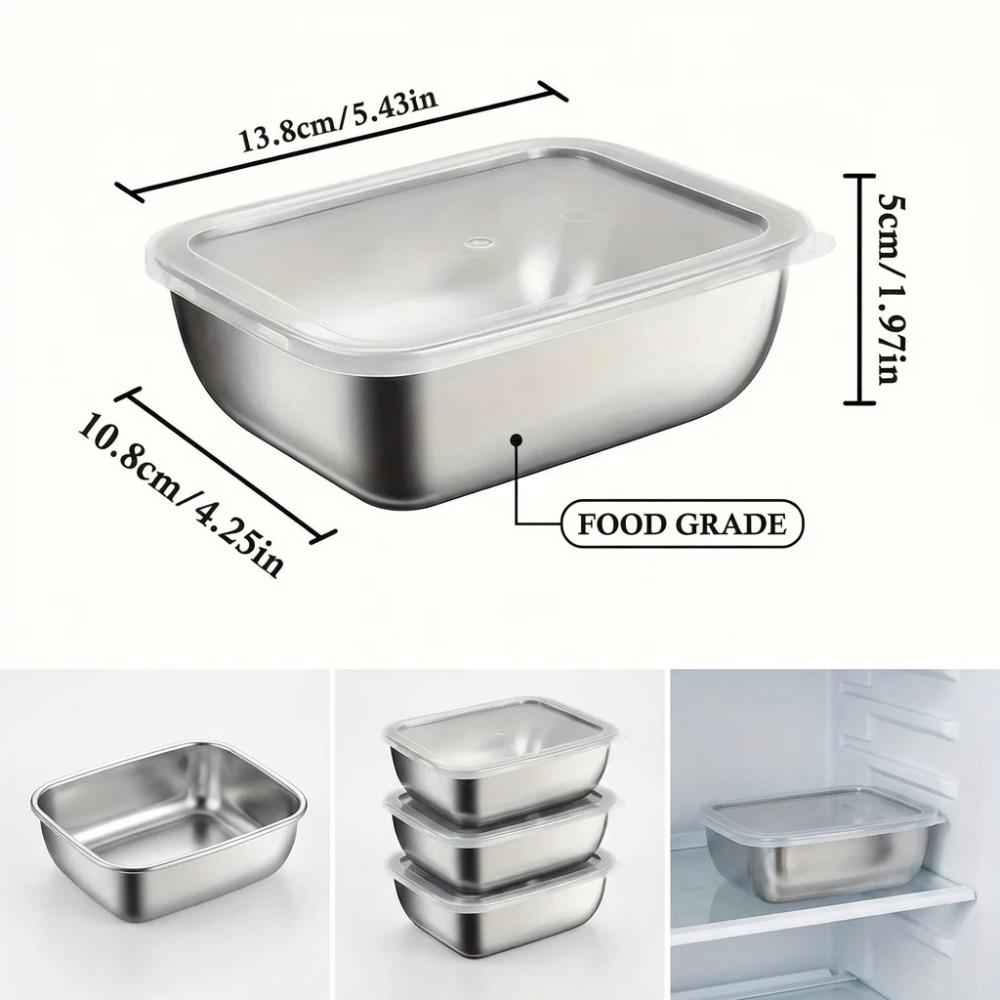 6PCS Stainless Steel Food Stor - Food Storage In Stainless Steel review and price