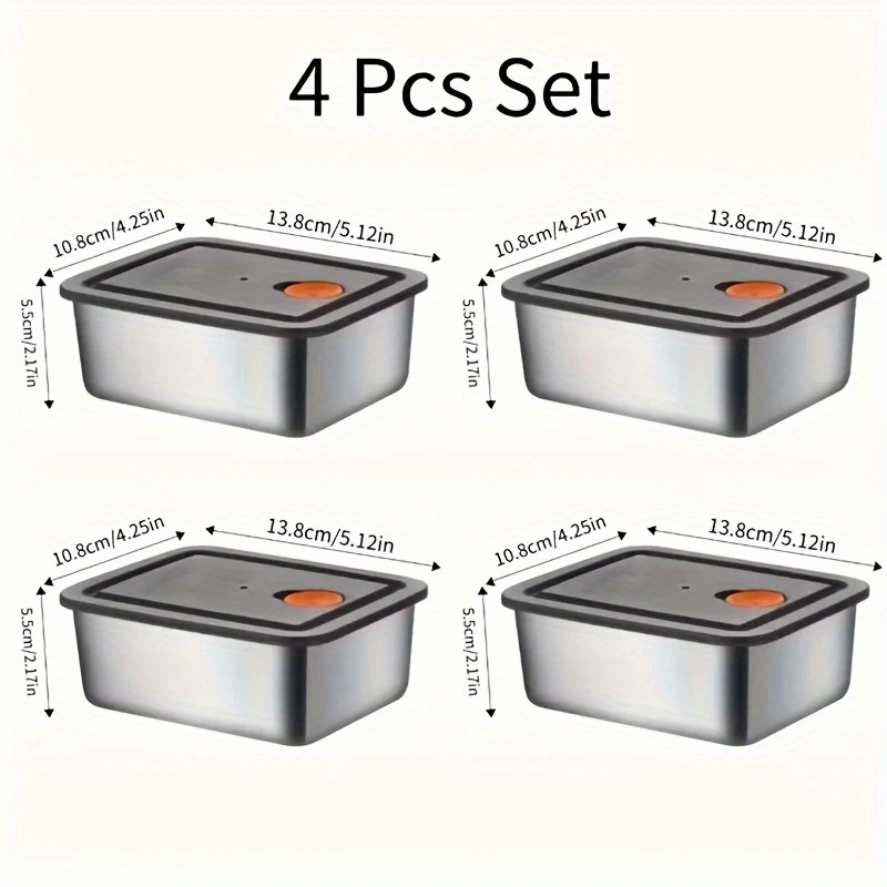 4pc Stainless Steel Food Stora - Food Storage In Stainless Steel review and price