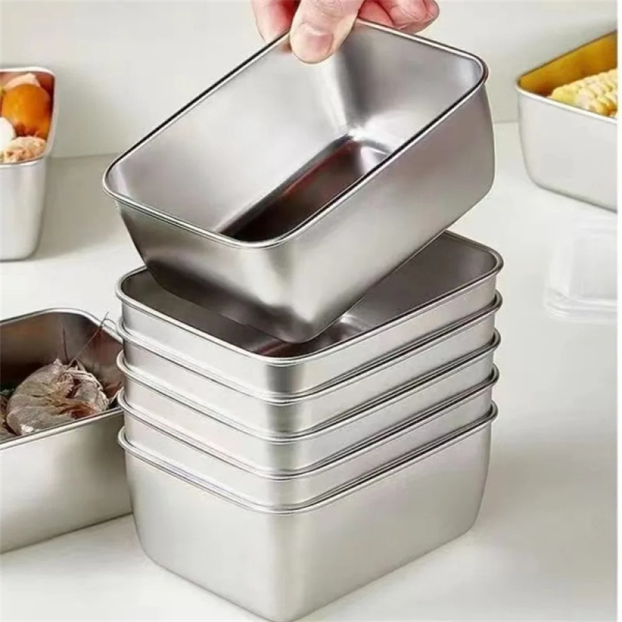 1/3/5pcs Stainless Steel Food  - Food Storage In Stainless Steel review and price