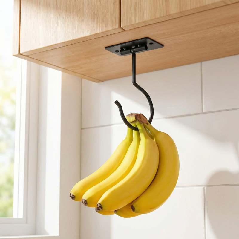 Black Metal Self-Adhesive Bana - Food Storage Kitchen review and price